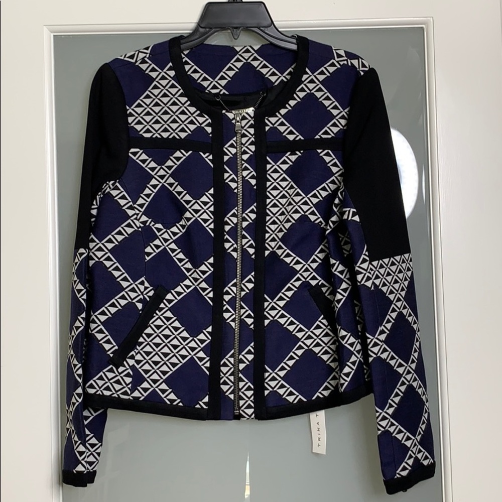Trina Turk Diamond Jacket sz 10 NWT